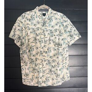 J. Crew Men's Palm Tree Short Sleeve Button Down